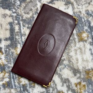 Cartier Wallet Long Bordeaux Leather